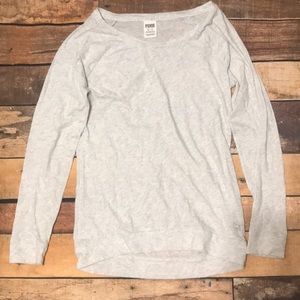 Victoria’s Secret PINK Long Sleeve Gray Soft Top